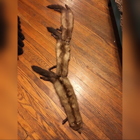 Mink Stole 3 Vintage Fur 40’s scarf - Picture 2 of 8